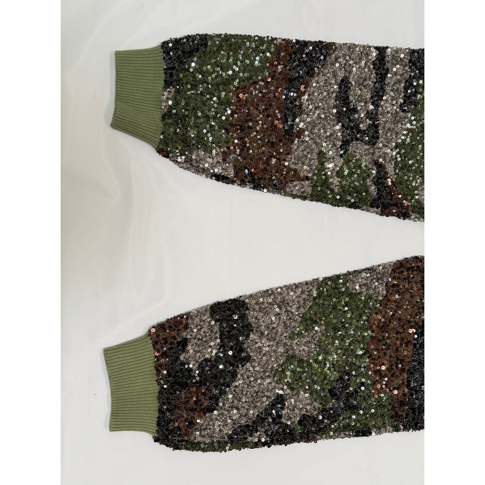 NWT Retrofete Sequin Camo Pants Womens Large Green Y2K Party Event Streetwear - Picture 9 of 16